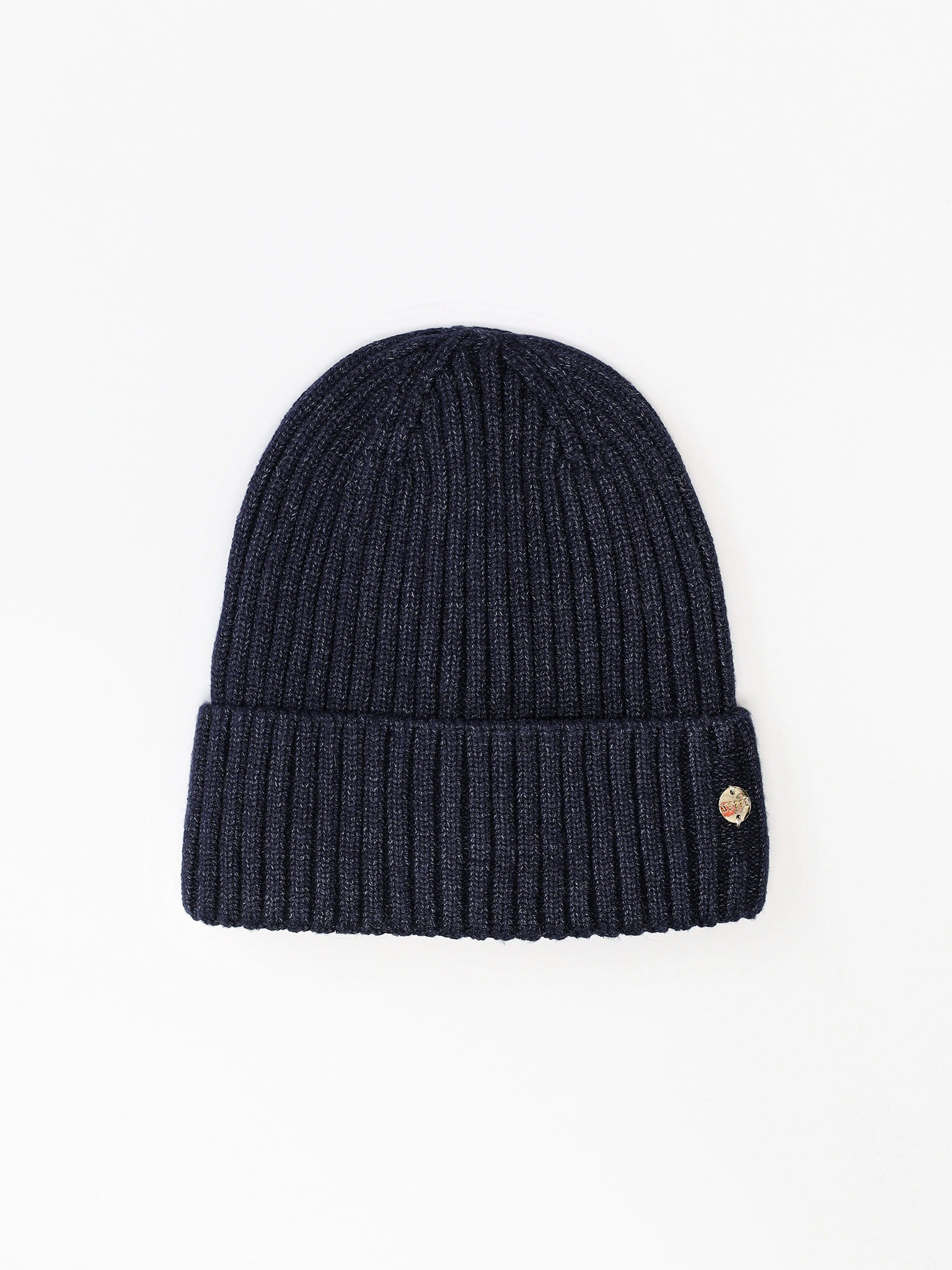 Шапка-бини из смесовой вискозы на подкладе с отворотом в ассортименте